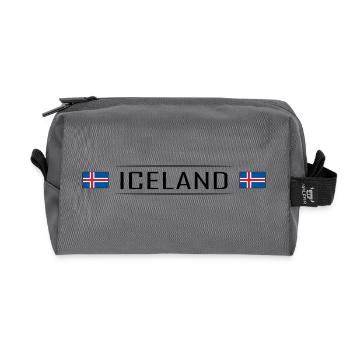 Islande Terre Islande Scandinavie Vacances - Trousse de toilette en tissu recyclé - anthracite - Devant
