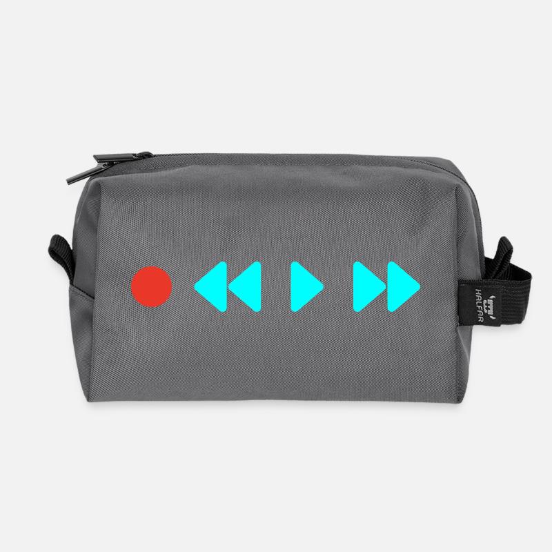 Cassette Children - Recycled Toiletry Zip Bag - anthracite