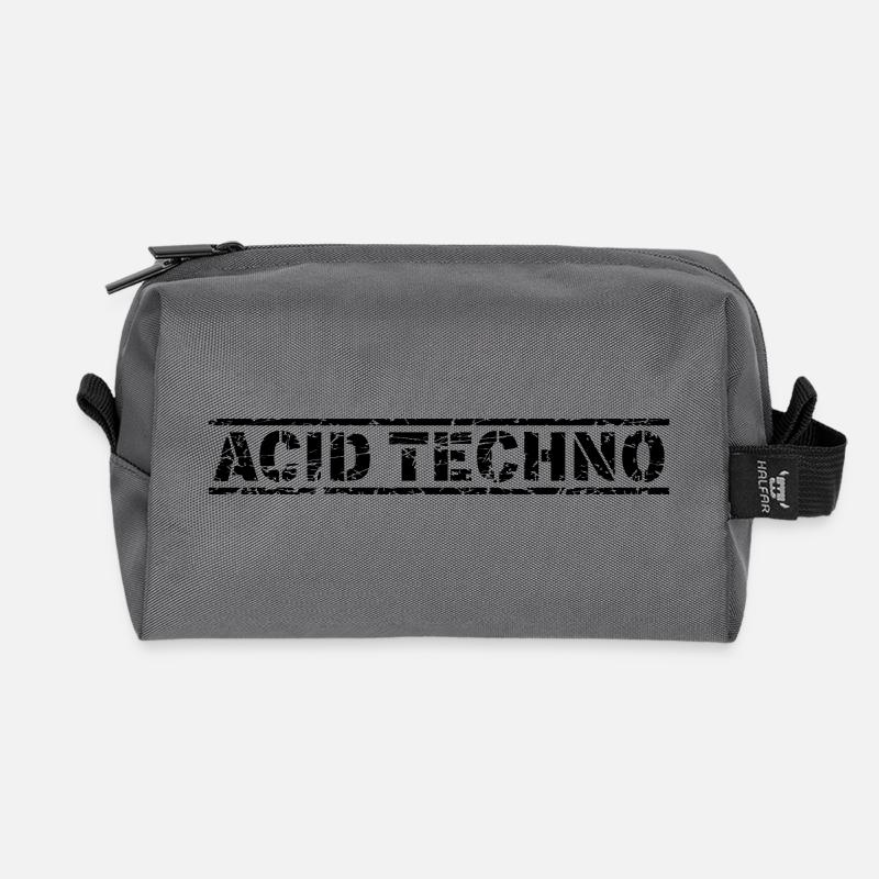 Techno acide - Trousse de toilette en tissu recyclé - anthracite