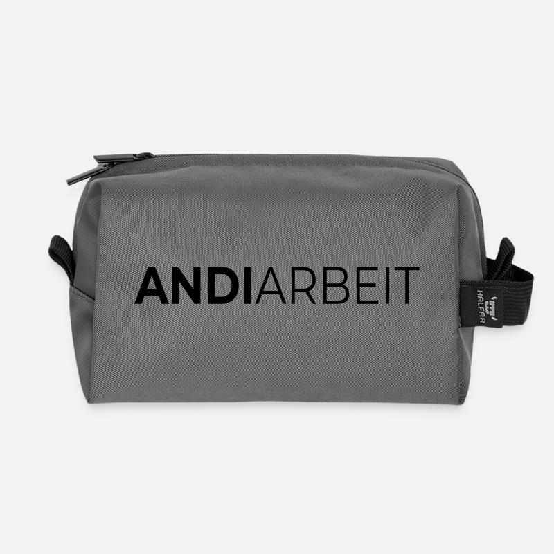 Andi Arbeit Andreas Andy Andrea Geschenk Name - Recycelte Kulturtasche - Anthrazit