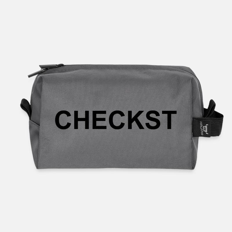 check black - Recycled Toiletry Zip Bag - anthracite