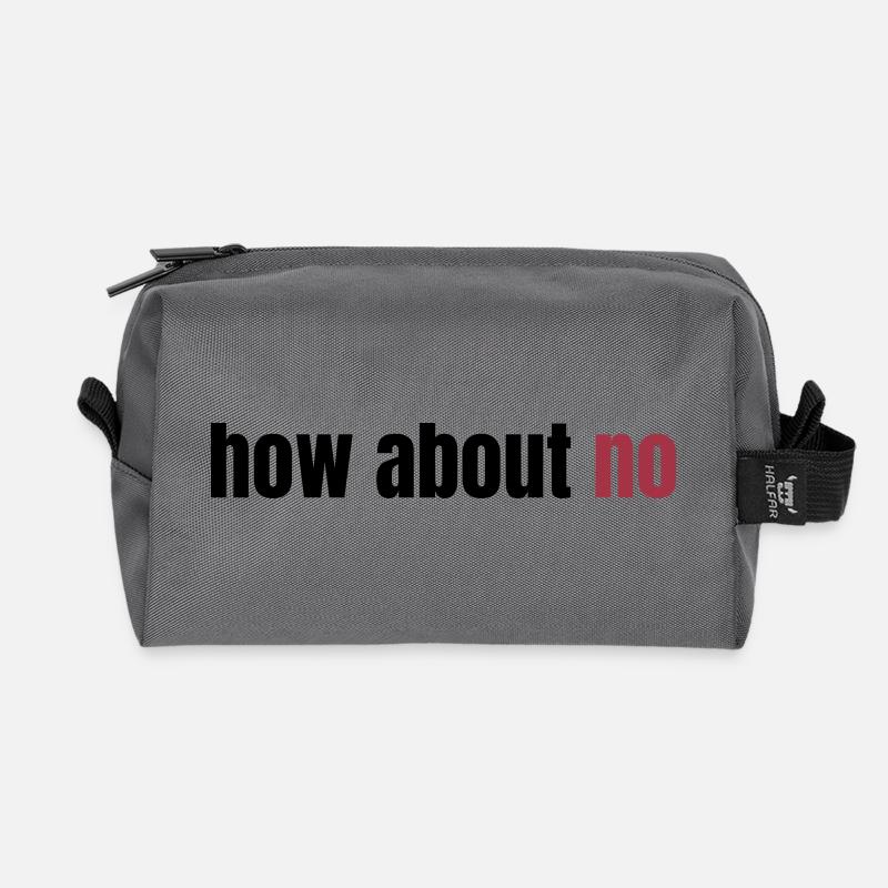 How about no - Recycelte Kulturtasche - Anthrazit