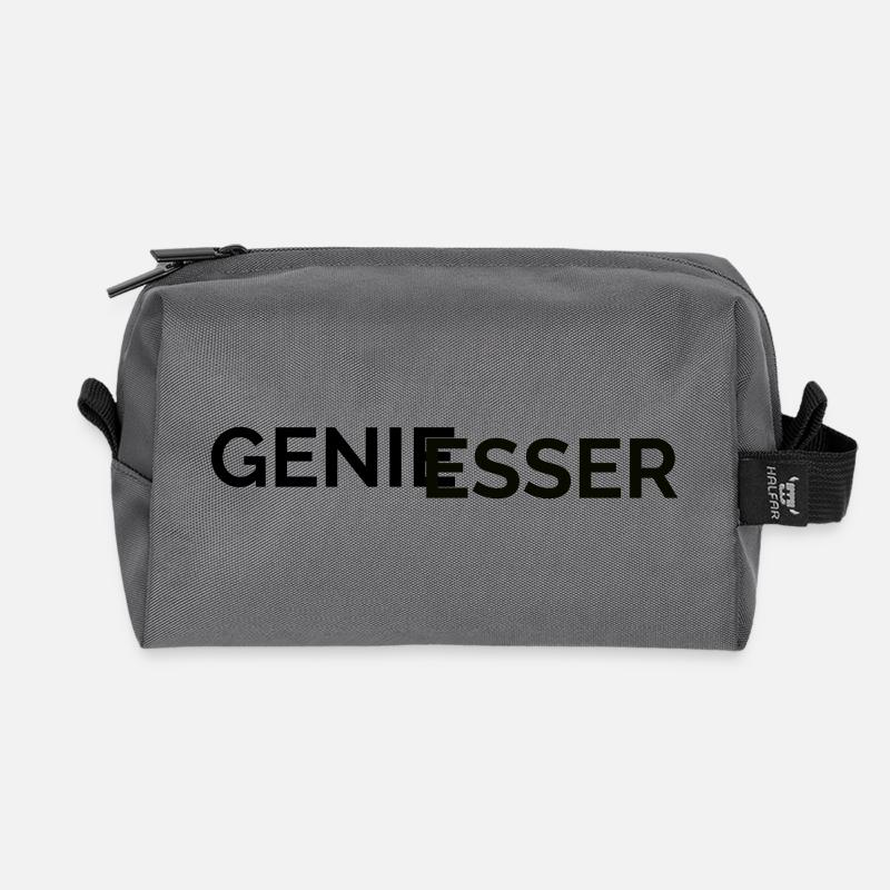 Genießer - Recycelte Kulturtasche - Anthrazit