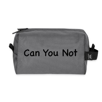 Can you not - Recycled Toiletry Zip Bag - anthracite - Front