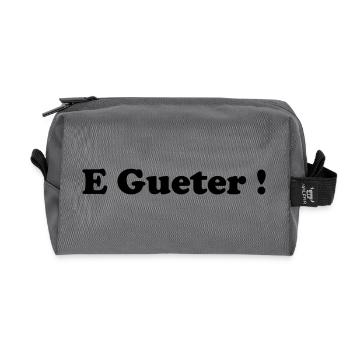 E_gueter_logo - Recycled Toiletry Zip Bag - anthracite - Front