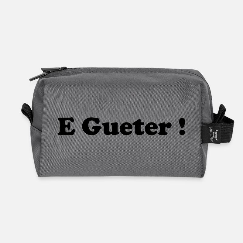 E_gueter_logo - Recycled Toiletry Zip Bag - anthracite