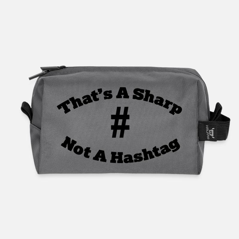 That's a sharp not a hashtag - Trousse de toilette en tissu recyclé - anthracite