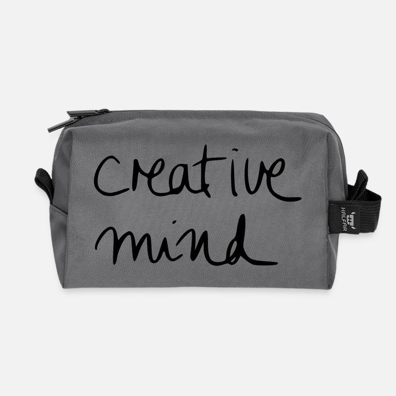 creative mind - Recycled Toiletry Zip Bag - anthracite