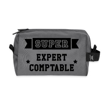 Expert Comptable / Comptabilité / Comptable / - Trousse de toilette en tissu recyclé - anthracite - Devant