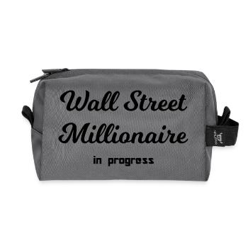 Stock market millionaire - Recycled Toiletry Zip Bag - anthracite - Front