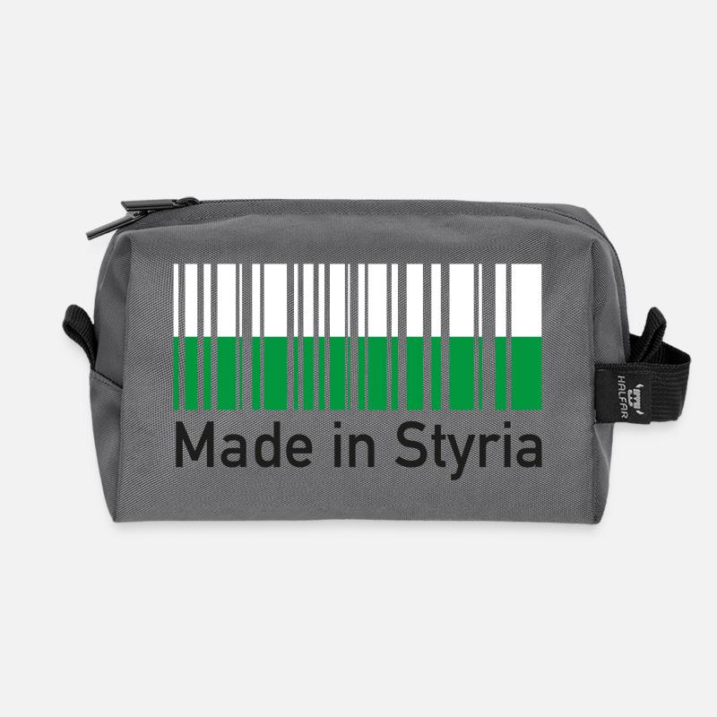 Made in Styria, Steiermark, Steirer - Recycelte Kulturtasche - Anthrazit