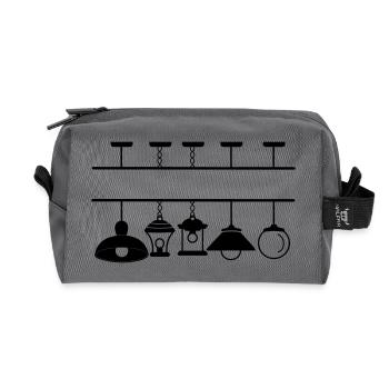 Collection de luminaires et suspensions - Trousse de toilette en tissu recyclé - anthracite - Devant