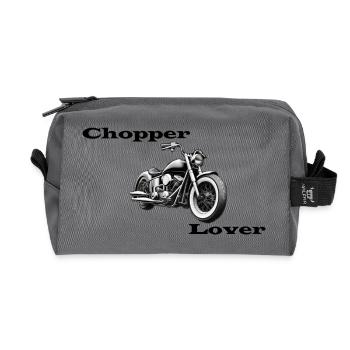 Chopper Lover - Recycled Toiletry Zip Bag - anthracite - Front