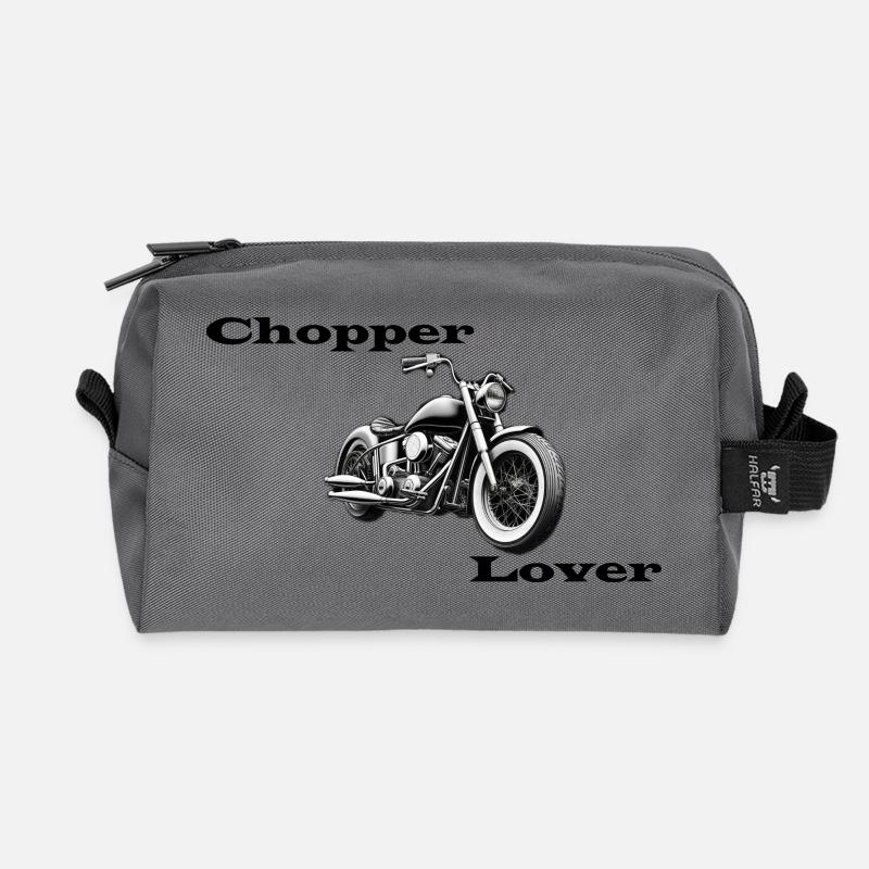 Chopper Lover - Recycelte Kulturtasche - Anthrazit
