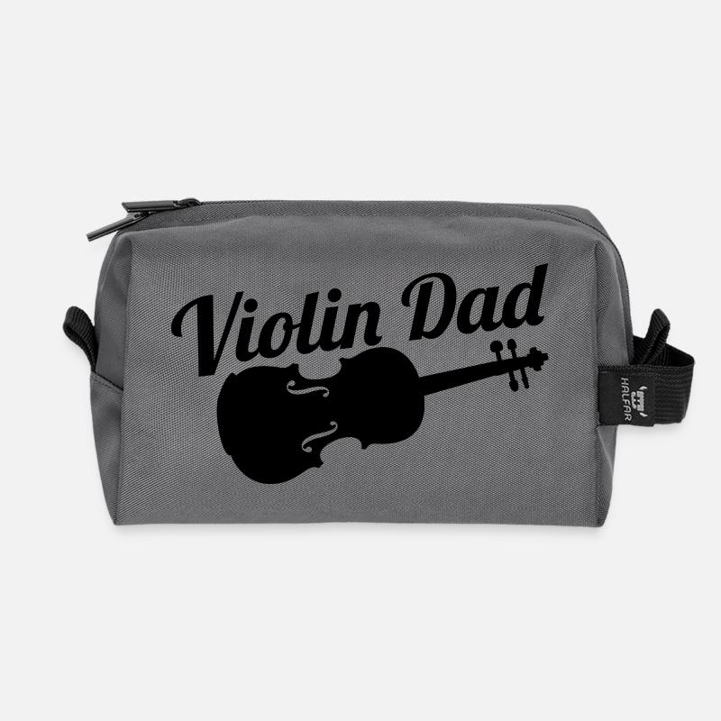 Violinist Vater - Recycelte Kulturtasche - Anthrazit