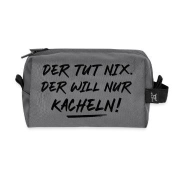 Fliesenleger Geschenkidee - Recycelte Kulturtasche - Anthrazit - Vorne