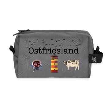 East Frisia - Recycled Toiletry Zip Bag - anthracite - Front