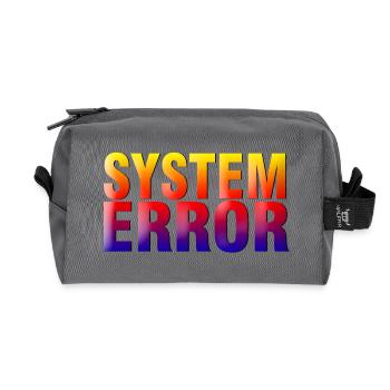 System Error Gradient - Recycled Toiletry Zip Bag - anthracite - Front