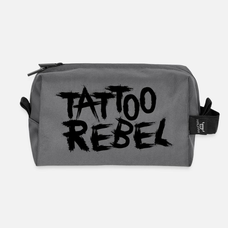 Tattoo Rebel black - Recycelte Kulturtasche - Anthrazit