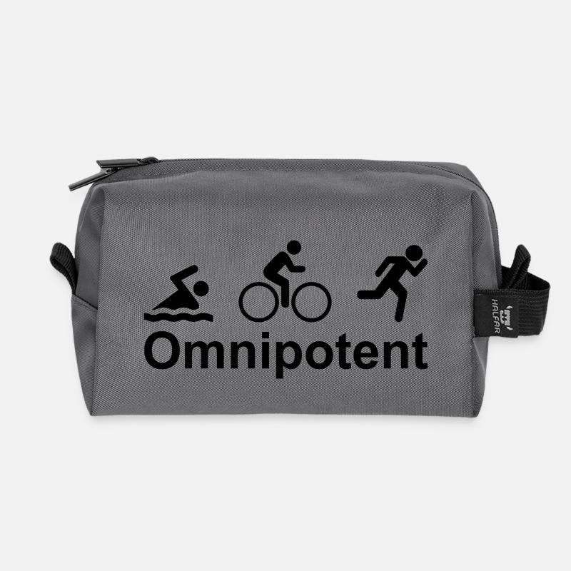 Omnipotent - Recycled Toiletry Zip Bag - anthracite