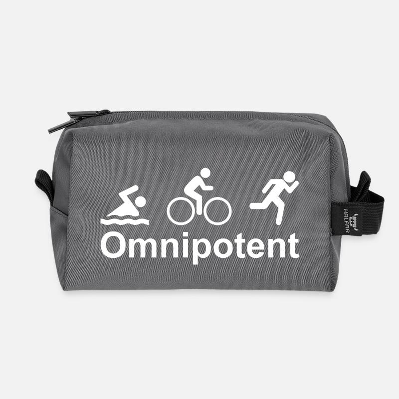 Omnipotent - Recycled Toiletry Zip Bag - anthracite