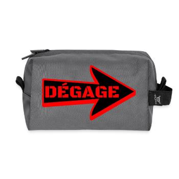 GET OUT. - Recycled Toiletry Zip Bag - anthracite - Front