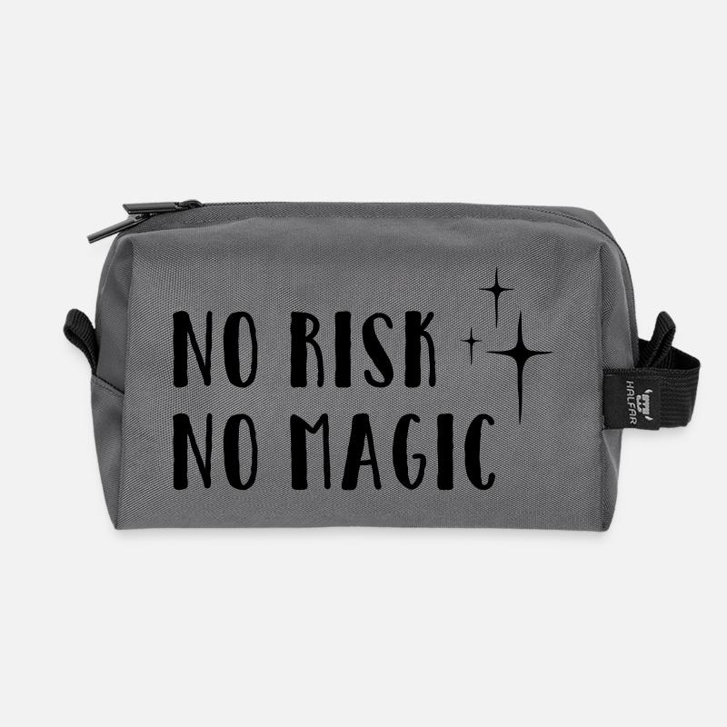 No Risk – No Magic - Recycelte Kulturtasche - Anthrazit