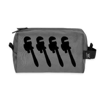 Water Pump Pliers - Recycled Toiletry Zip Bag - anthracite - Front
