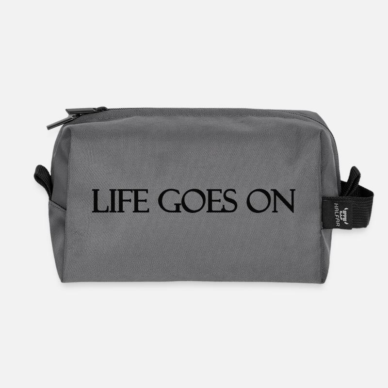 Life goes on - Recycelte Kulturtasche - Anthrazit