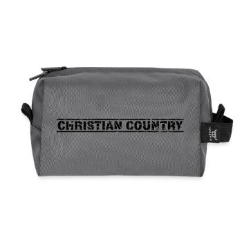 Christian Country - Recycled Toiletry Zip Bag - anthracite - Front