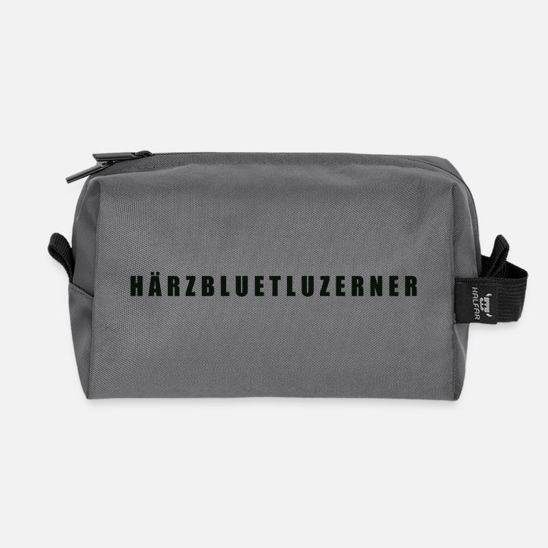 Härzbluetluzerner Kanton Luzern - Recycelte Kulturtasche - Anthrazit