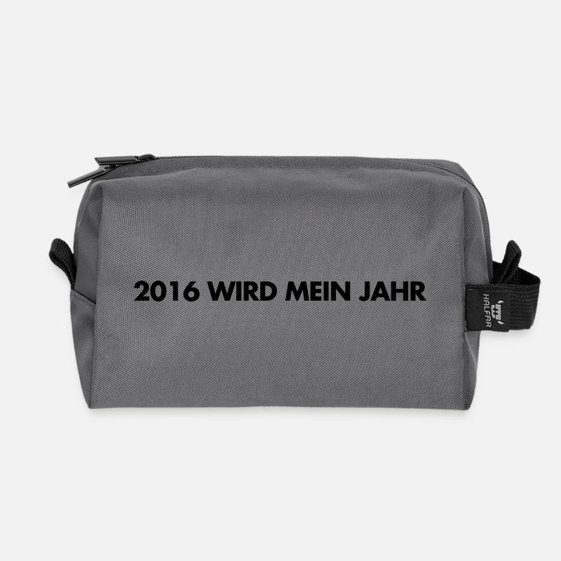 2016 wird mein Jahr -  Deutsche Memes - Recycelte Kulturtasche - Anthrazit