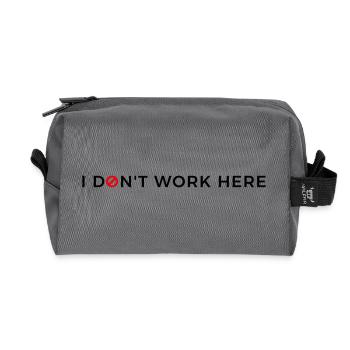 Je ne travaille pas ici. - Trousse de toilette en tissu recyclé - anthracite - Devant