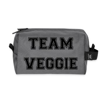 Team Veggie - Recycelte Kulturtasche - Anthrazit - Vorne