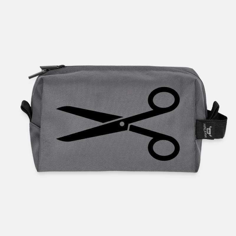 Schere - Recycelte Kulturtasche - Anthrazit