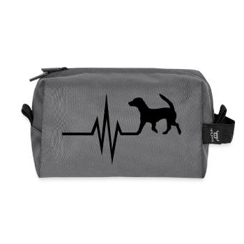 Mein Herz schlägt für Hunde Jack Russell Terrier - Recycelte Kulturtasche - Anthrazit - Vorne