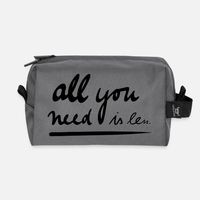 All you need is less - Recycelte Kulturtasche - Anthrazit