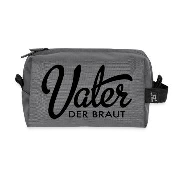 Father of the Bride - Recycled Toiletry Zip Bag - anthracite - Front