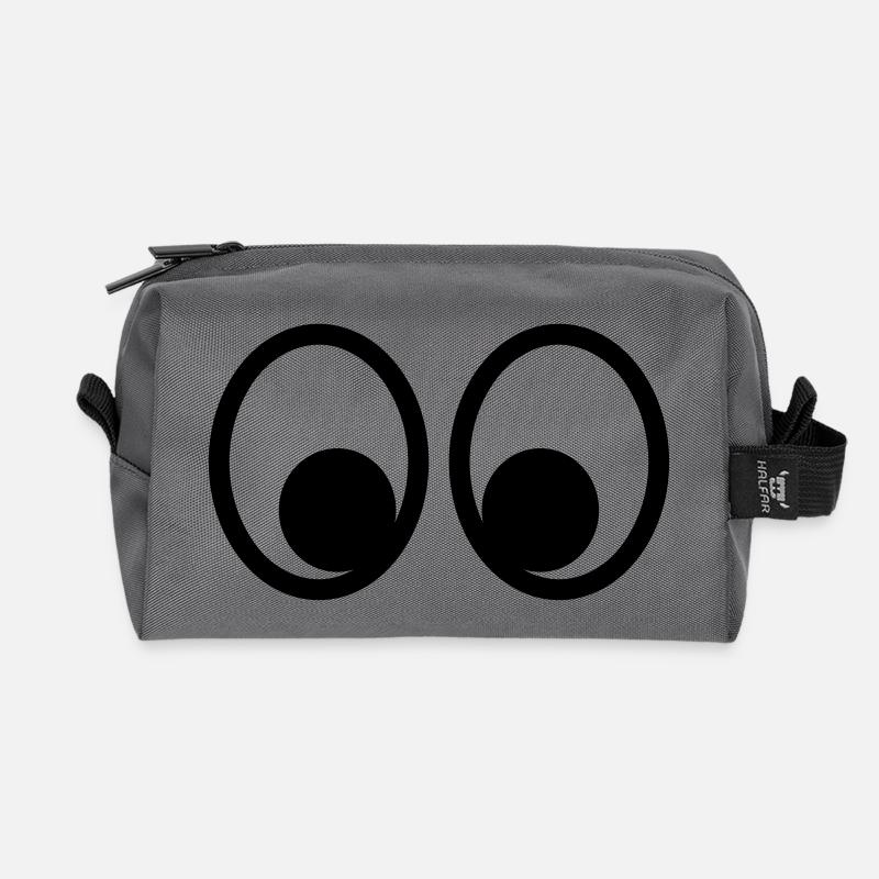 Augen - Recycelte Kulturtasche - Anthrazit