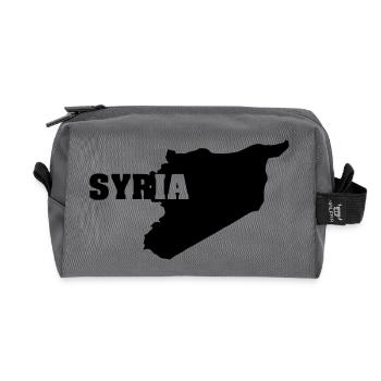 Syria (ID: 002004) - Recycled Toiletry Zip Bag - anthracite - Front