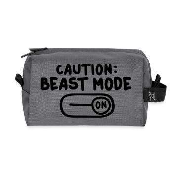 caution_beast_mode_1_f1 - Recycelte Kulturtasche - Anthrazit - Vorne