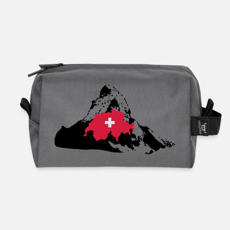 Schweiz / Matterhorn - Recycelte Kulturtasche - Anthrazit
