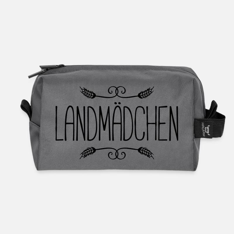 landmädchen - Recycelte Kulturtasche - Anthrazit