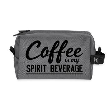 Coffee Is My Spirit Beverage - Recycled Toiletry Zip Bag - anthracite - Front