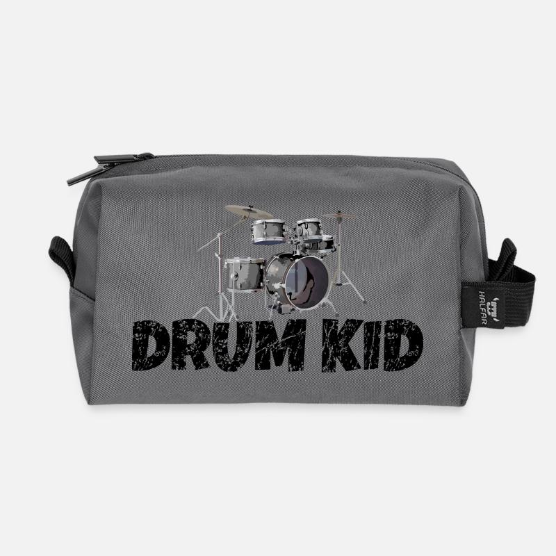 Drum Kid Kinder Schlagzeug Drums Drummer - Recycelte Kulturtasche - Anthrazit