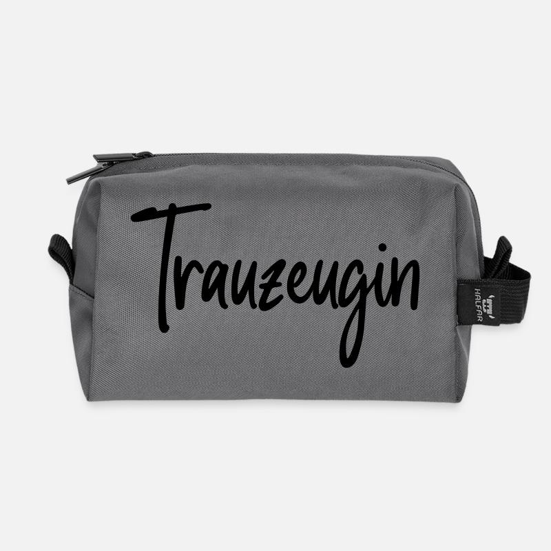 Trauzeugin Junggesellinnenabschied Braut Feier - Recycelte Kulturtasche - Anthrazit