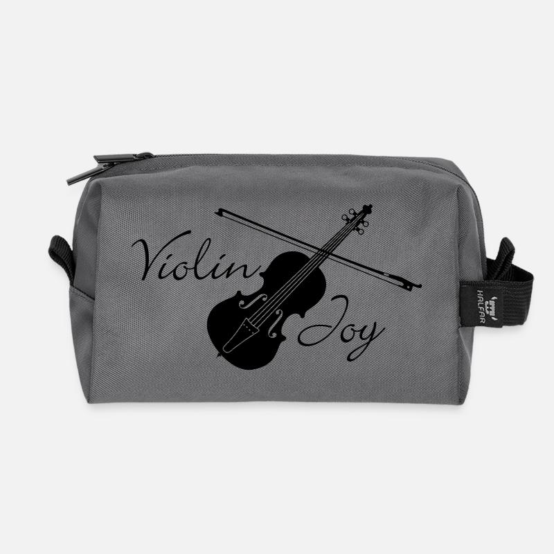 Violin joy - Recycled Toiletry Zip Bag - anthracite