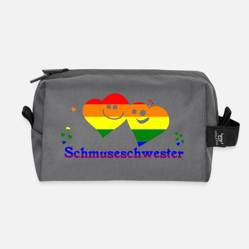 Schmuseschwester - Recycelte Kulturtasche - Anthrazit