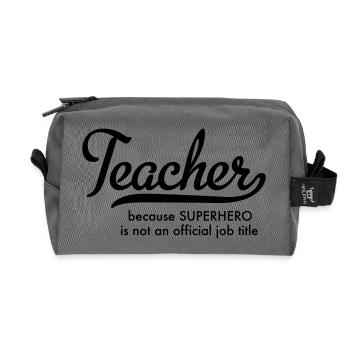 Enseignant - Trousse de toilette en tissu recyclé - anthracite - Devant