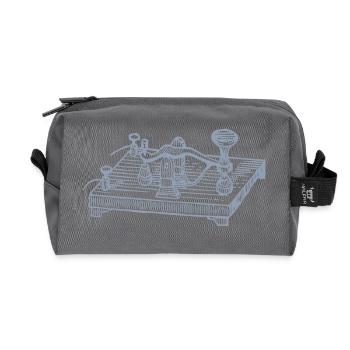 Vintage Morsecode Gerät, Retro Kommunikation - Recycelte Kulturtasche - Anthrazit - Vorne